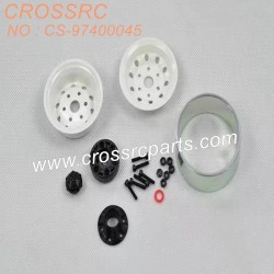 52-CROSSRC MC4 MC6 accessories, 1.9-inch classic metal wheels, white without tire skin (one pair) CS-97400045