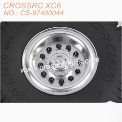 11-CROSSRC XC6 parts 1.9-inch silver aluminum alloy metal wheels CS-97400044-2