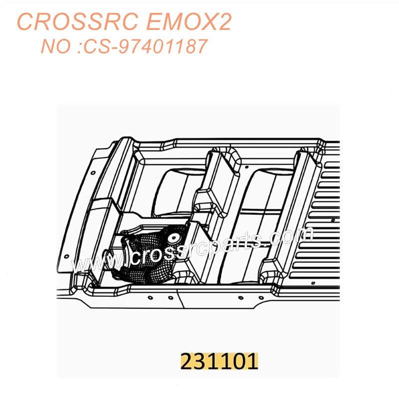 CROSSRC EMOX2 Big Lion RC CAR Parts interior kit (transparent) 231101 CS-97401187