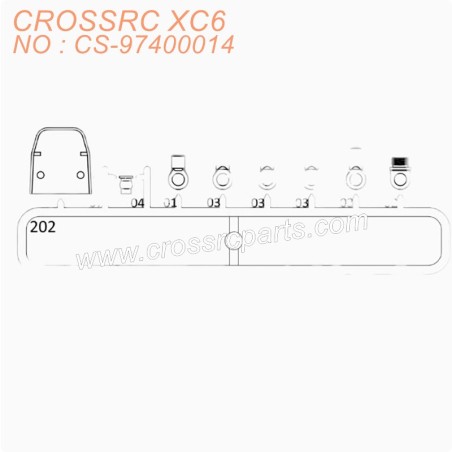 45-CROSSRC XC6 parts Ball joint shock absorber seat CS-97400014-2