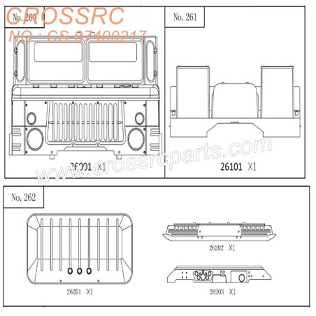 7-CROSSRC GC4 GC4M accessories Front set CS-97400217-1