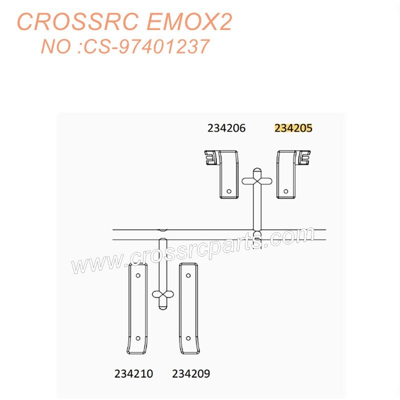 CROSSRC EMOX2 Big Lion RC CAR Parts beam lining CS-97401237