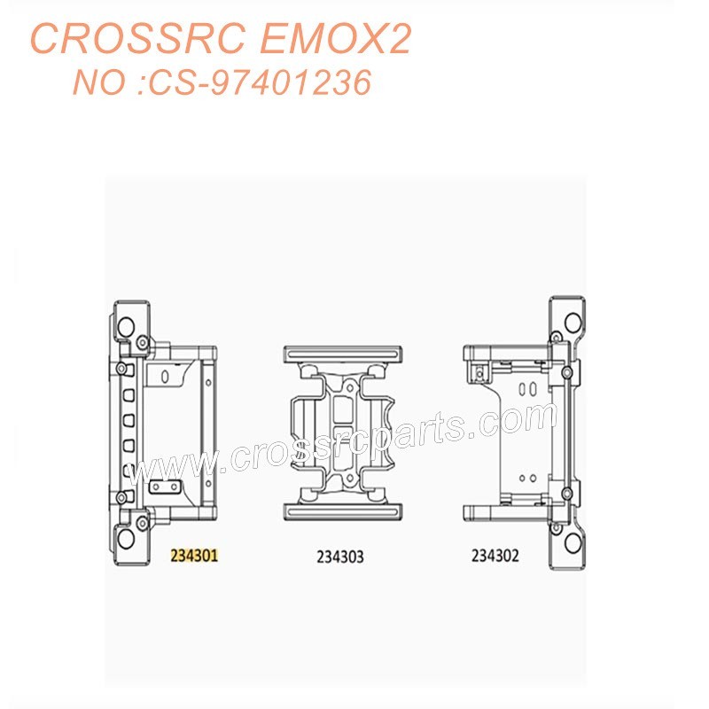 CROSSRC EMOX2 Big Lion RC CAR Parts beam accessories bag CS-97401236