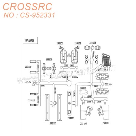 7-CROSSRC Other accessories Decorative parts mold CS-952331