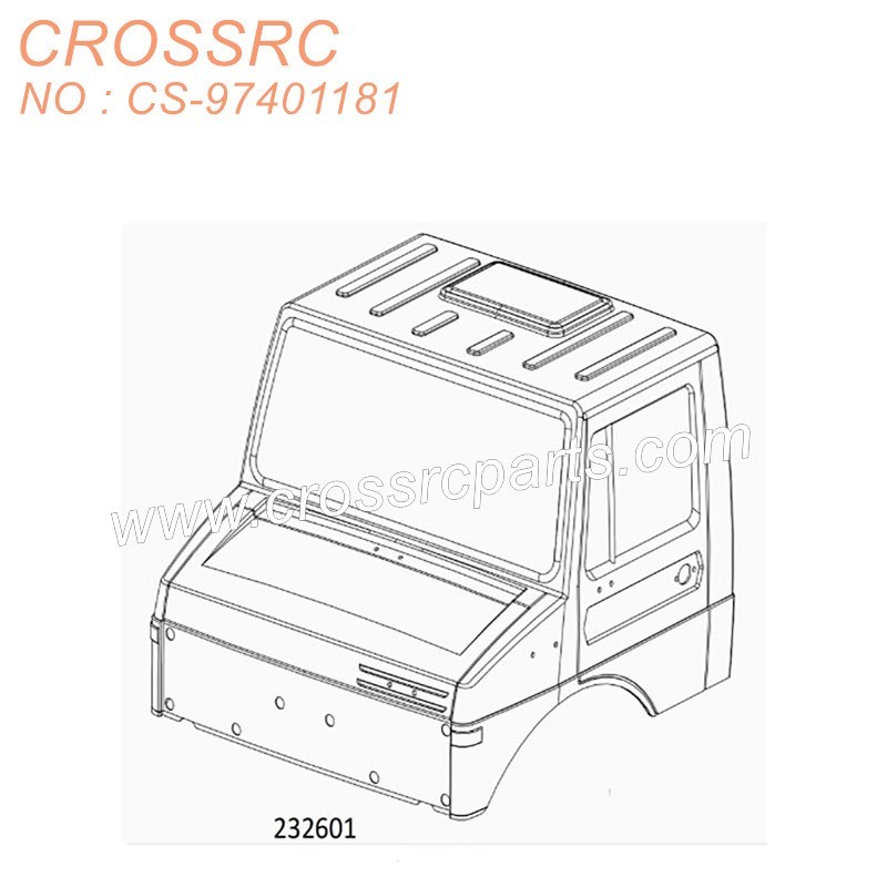 21-CROSSRC Other accessories Transparent front body (bulk) CS-97401181-1