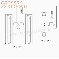 22-CROSSRC Other accessories Transparent body assembly Body CS-97401183-3