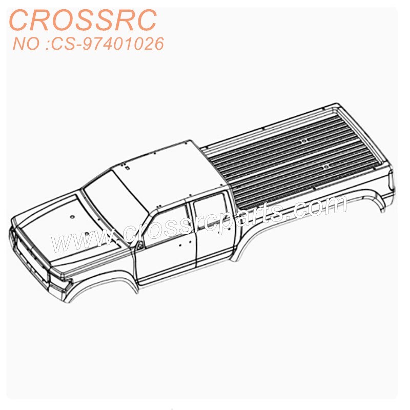 37-CROSSRC Other accessories Transparent car shell CS-97401026 Six-wheel pickup