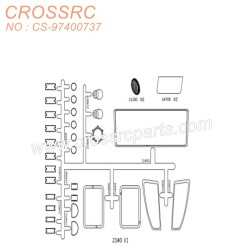 CROSSRC FC6 Military Truck Climbing Car Parts Transparent Window Light Assembly CS-97400737-1