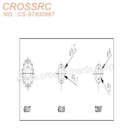 CS-97400967 CROSSRC EMO JT4 AT4 Parts Reinforced Gate Side Reduction Input Gear