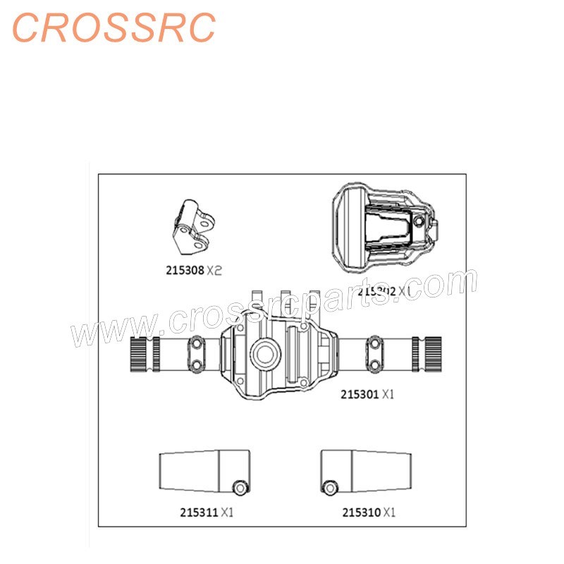 46-CROSSRC Other accessories Strengthened front and rear door axle Straight axle-4