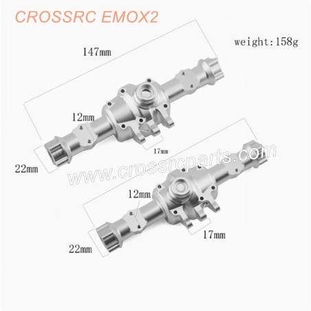 CROSSRC EMO X2 Off-Road Car RTR Parts front and rear axle housing (silver__black optional)