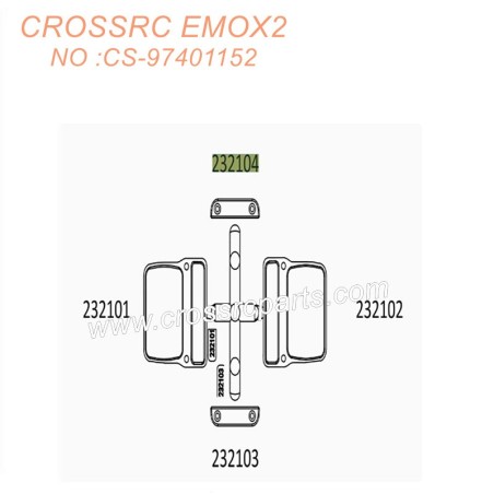 CROSSRC EMO X2 1/8 Climbing Car Parts light piece CS-97401152-1