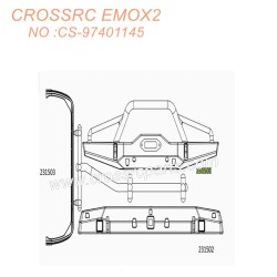 CROSSRC EMO X2 1/8 Climbing Car Parts front and rear bumpers CS-97401145-1