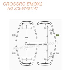 CROSSRC EMOX2 Big Lion RC CAR Parts wheel arch and fixing block CS-97401147-3