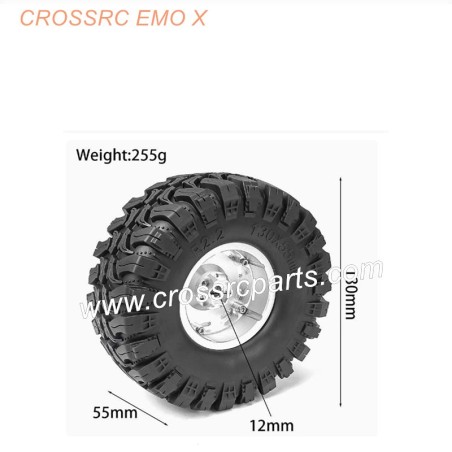 CROSSRC EMOX Big Rhino RC CAR Parts 2.2-inch black mud wheel boots tire-1