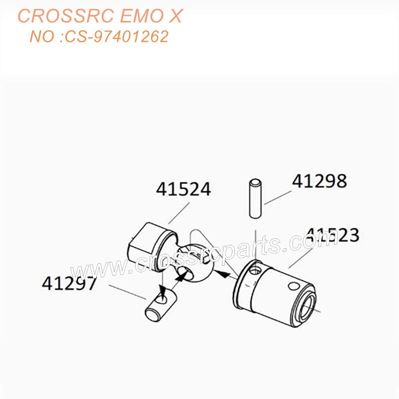 CROSSRC EMOX Big Rhino RC CAR Parts Transmission Shaft Metal Parts CS-97401262