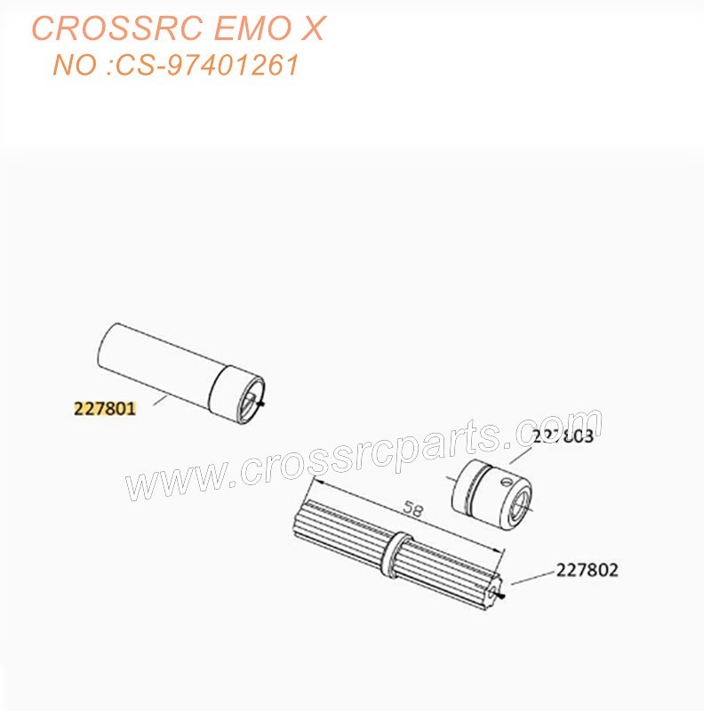 CROSSRC EMOX Big Rhino RC CAR Parts Transmission Shaft Nylon Parts CS-97401261