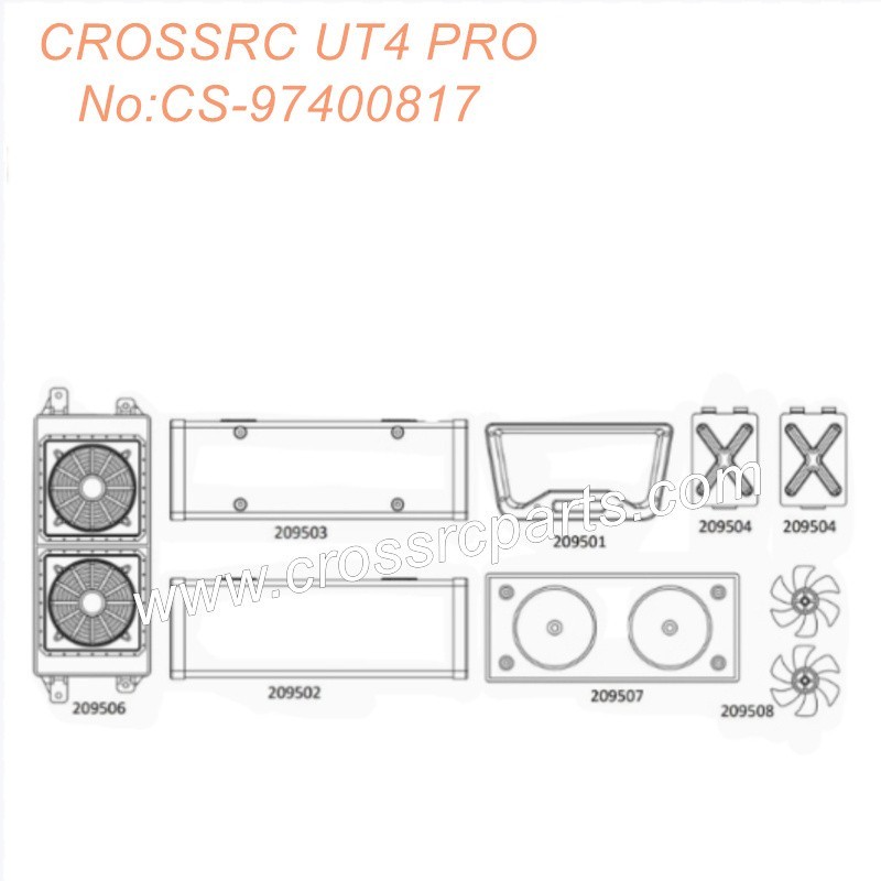 CROSSRC UT4 Pro Off-Road Car Parts Battery box CS-97400817