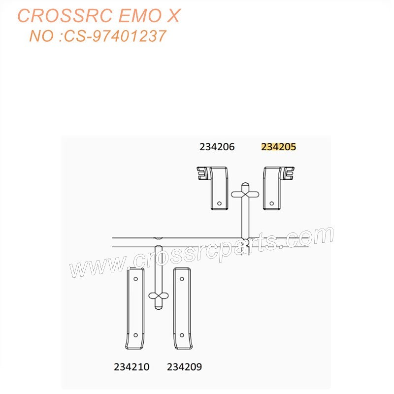 CROSSRC EMOX Big Rhino RC CAR Parts  beam lining CS-97401237